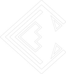 Decorative Geometric Letter C – Tribal Alphabet Vector for Branding, Typography, and Graphic Art