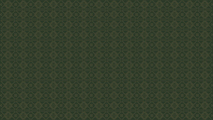 seamless pixelated triangle and square line art in gold color.  Green gold color combination, for wallpaper, card, invitation, leaflet, print, product packaging.