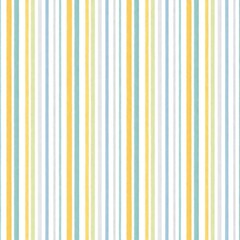 Obraz premium Colorful Vertical Striped Seamless Pattern with Blue, Yellow, and Green Lines on White Background