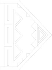  Tribal Letter D Vector – Abstract Decorative Alphabet in Geometric Style for Typography and Branding