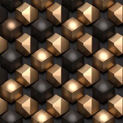 Elegant Seamless 3D Geometric Pattern with Cube Shapes and Soft Lighting for Modern Design Projects