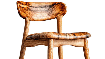 Exquisite Wooden Chair: showcasing the intricate craftsmanship and organic elegance of a handcrafted wooden chair, featuring a seamless blend of form and function. 