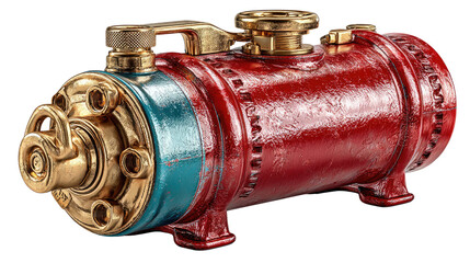 Industrial Machinery: A vibrant, detailed shot of a robust piece of industrial machinery. Its intricate design and durable build showcase the strength and precision of the production environment.