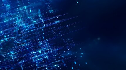 Blue geometric shape abstract technology background