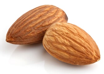 almonds isolated on white background