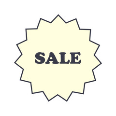 Sale promotion sticker. Advertisement signs vector illustration.