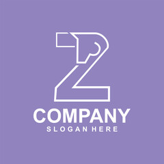 Initial Z Horse animal line simple creative logo design template