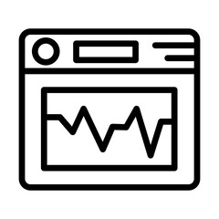 Seismograph line icon