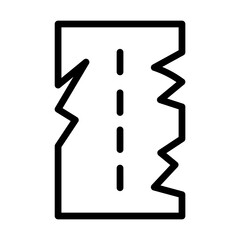 DamagedRoad line icon