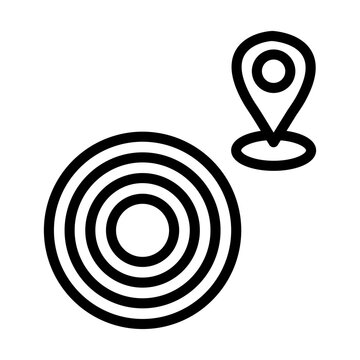 Epicenter line icon