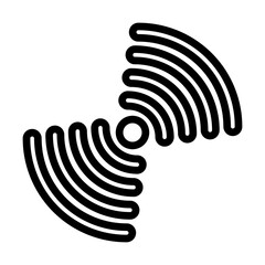 Shockwave line icon