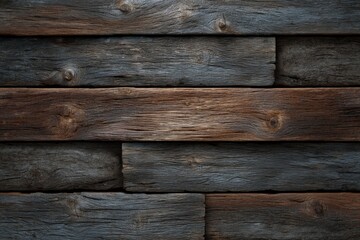 Fototapeta premium Rustic Reclaimed Wood: Dark, Weathered Plank Texture
