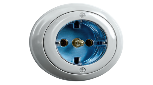 Electric Socket: A close-up of a pristine electric socket, a symbol of modern convenience and the vital flow of power. Its circular design hints at continuous energy. 