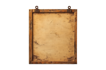 Empty bulletin board isolated on transparent background