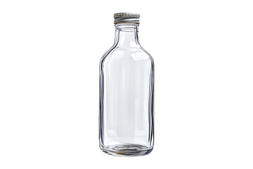 empty milk bottle isolated on transparent background