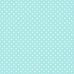 Light Blue Seamless Pattern with White Polka Dots Ideal for Backgrounds and Textiles