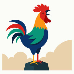 rooster isolated on white background