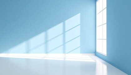Minimalistic simple abstract light blue background for product presentation. 