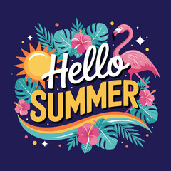 vector illustration of a summer holiday concept