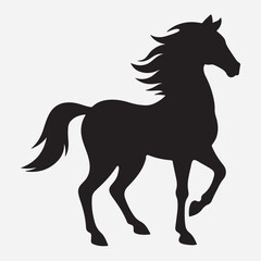 classic Horse silhouette icon illustration