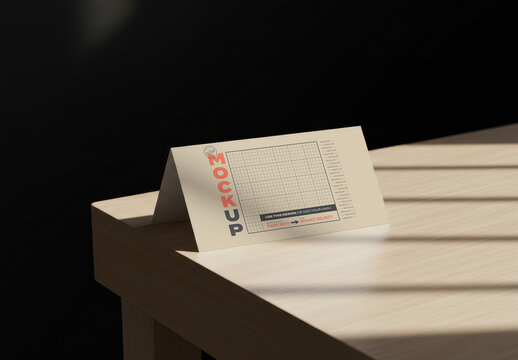 Horizontal Table Tent Multipurpose Mockup