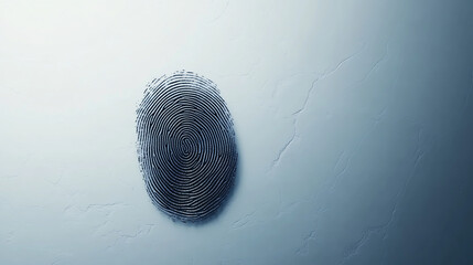 High-resolution black fingerprint isolated on white background