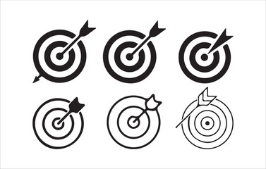 Target icon vector set. Goal icons. Target icon. Target, call, goal icon. Victor illustration eps 10.