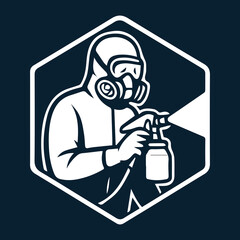 Spray Paint Logo Design Vector Illustration 
