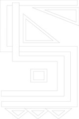 Modern Tribal Number 5 – Abstract Vector Numeral Design with Cultural and Artistic Detail