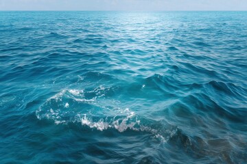 Ocean Waves: Serene Teal Hues and Gentle Movement