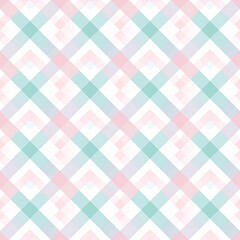 Soft Pastel Color Seamless Pattern Featuring Interlocking Diamond Shapes for Background Design