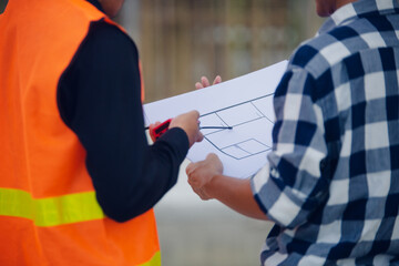 In the evening, engineers and contractors are inspecting the work using radio communication and...
