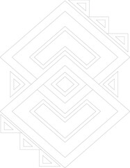 Decorative Tribal Number 8 – Abstract Geometric Numeral with Ethnic Symmetry and Folk Art Detail