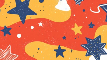Vibrant Abstract Starry Night Background Design