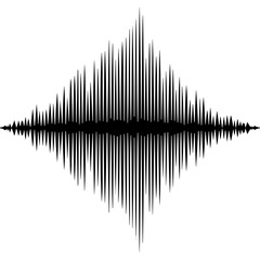 Voice waveform – black AI sound-frequency graphic on white