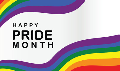  Colorful Pride Month banner featuring a rainbow heart and vibrant gradient background, symbolizing LGBTQ+ love, equality, and celebration in June.