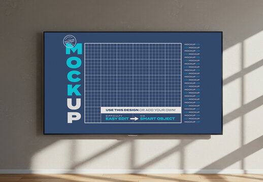 Minimal Tv Screen Mockup