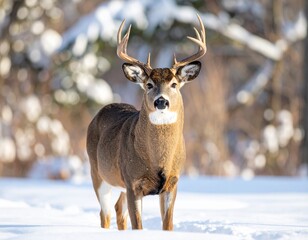 Fototapeta premium Whitetail Deer Trophy Buck in Fall 