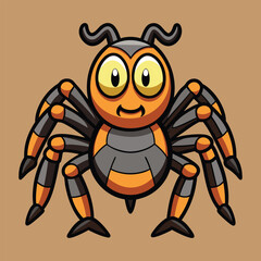 Tarantula vector art illustration.