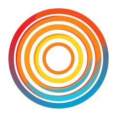 Abstract Hypnotic Circle With Gradient Lines Isola