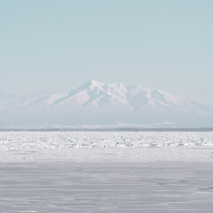 snow covered mountains in Hokkaido Japan