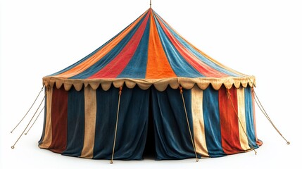 Vintage Circus Tent: A Nostalgic Canvas of Stripes and Wonder