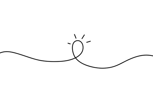 A line that represent the thinking of a human and connected to the world