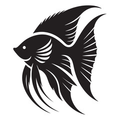  Angelfish Fish Logo Design
