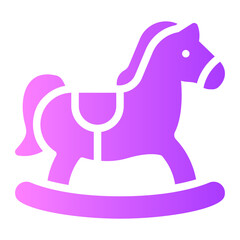 rocking horse gradient icon