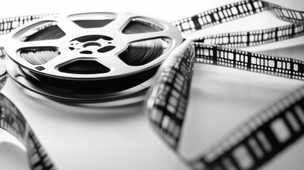 Classic Film Reel and Filmstrip: A Nostalgic Glimpse into Cinematic History