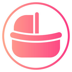 trundle bed gradient icon