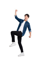 Full body image of a young man posing on a PNG background	