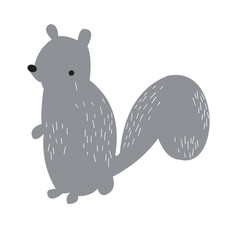 Cute Cartoon Squirrel Illustration - VECTOR