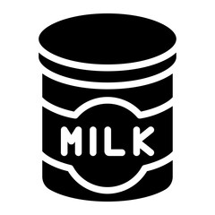 milk glyph icon